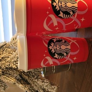 NEW Starbucks Limited edition Christmas 2021 Red cups Set of 3!🎄🎅